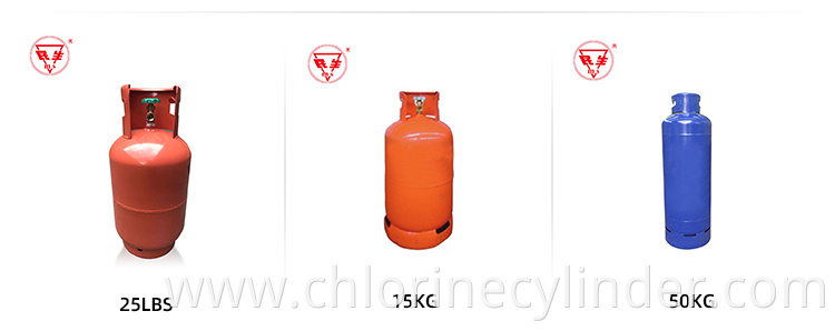 DOT BV CE good quality 12.5 kg lpg gas cylinder 26.5L for Haiti